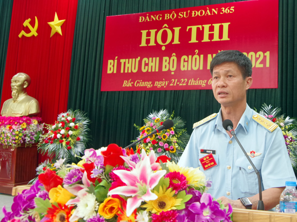Sư đoàn 365 và Trường Sĩ quan Không quân tổ chức Hội thi Bí thư chi bộ giỏi năm 2021
