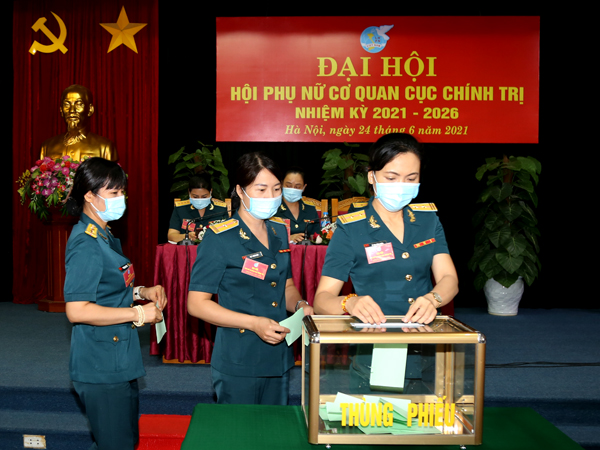 Hội Phụ nữ cơ quan Cục Chính trị Phòng không - Không quân tổ chức Đại hội nhiệm kỳ 2021-2026