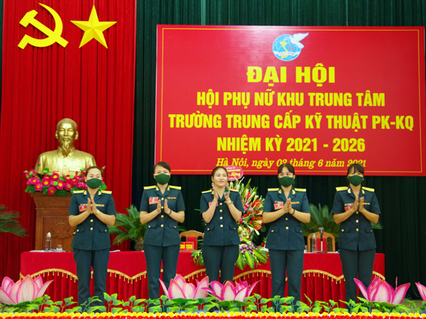 Hội Phụ nữ Khu trung tâm Trường Trung cấp Kỹ thuật PK-KQ tổ chức đại hội nhiệm kỳ 2021-2026
