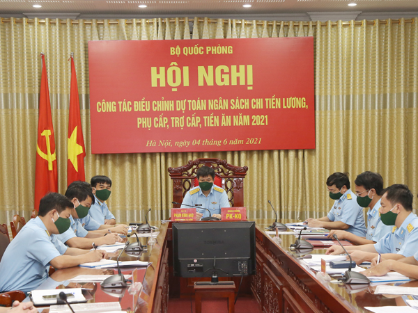Bộ Quốc phòng tổ chức Hội nghị công tác điều chỉnh, dự toán ngân sách chi tiền lương, phụ cấp, tiền ăn năm 2021