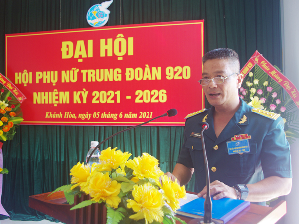Hội Phụ nữ cơ sở Trung đoàn 920 tổ chức Đại hội nhiệm kỳ 2021-2026