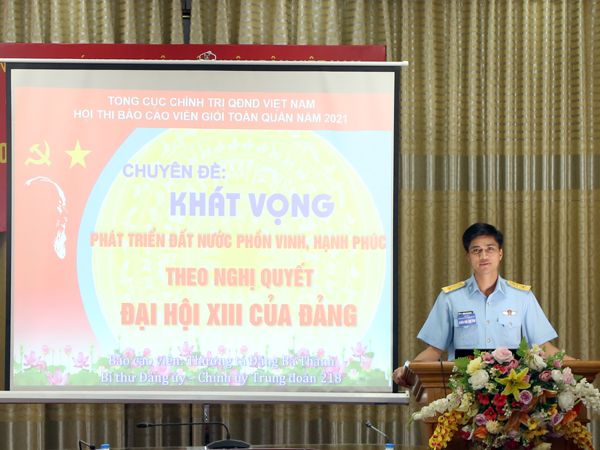 Tổng cục Chính trị tổ chức Hội thi Báo cáo viên giỏi toàn quân năm 2021 (vòng sơ khảo)