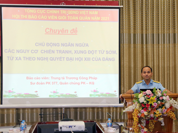 Tổng cục Chính trị tổ chức Hội thi Báo cáo viên giỏi toàn quân năm 2021 (vòng sơ khảo)