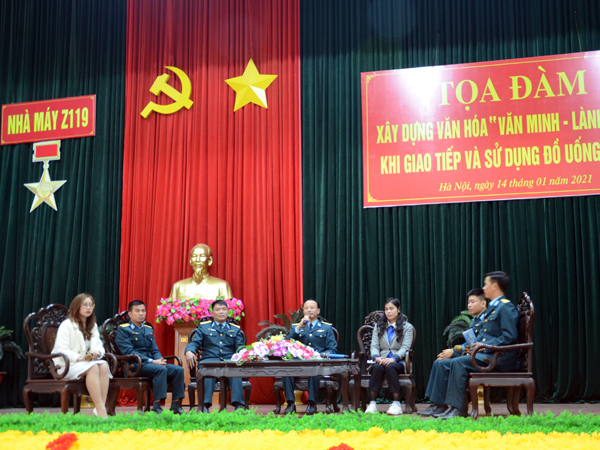 Nhà máy Z119 tổ chức Tọa đàm xây dựng văn hóa “văn minh - lành mạnh khi giao tiếp và sử dụng đồ uống có cồn