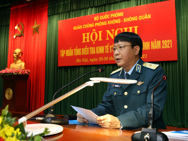 Quân chủng Phòng không - Không quân tập huấn nghiệp vụ tổng điều tra kinh tế và cơ sở hành chính năm 2021