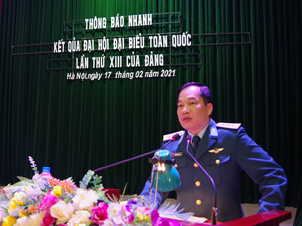 Đảng ủy Sư đoàn 371 thông báo nhanh kết quả Đại hội đại biểu toàn quốc lần thứ XIII của Đảng