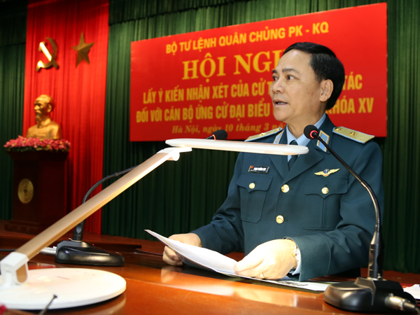 Quân chủng Phòng không - Không quân giới thiệu nhân sự ứng cử đại biểu Quốc hội khóa XV