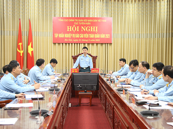 Cục Tuyên huấn tổ chức hội nghị trực tuyến tập huấn nghiệp vụ báo cáo viên toàn quân năm 2021