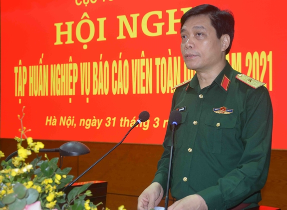 Cục Tuyên huấn tổ chức hội nghị trực tuyến tập huấn nghiệp vụ báo cáo viên toàn quân năm 2021