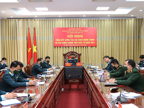 Bộ Quốc phòng tổng kết công tác cải cách hành chính và xây dựng chính phủ điện tử năm 2021