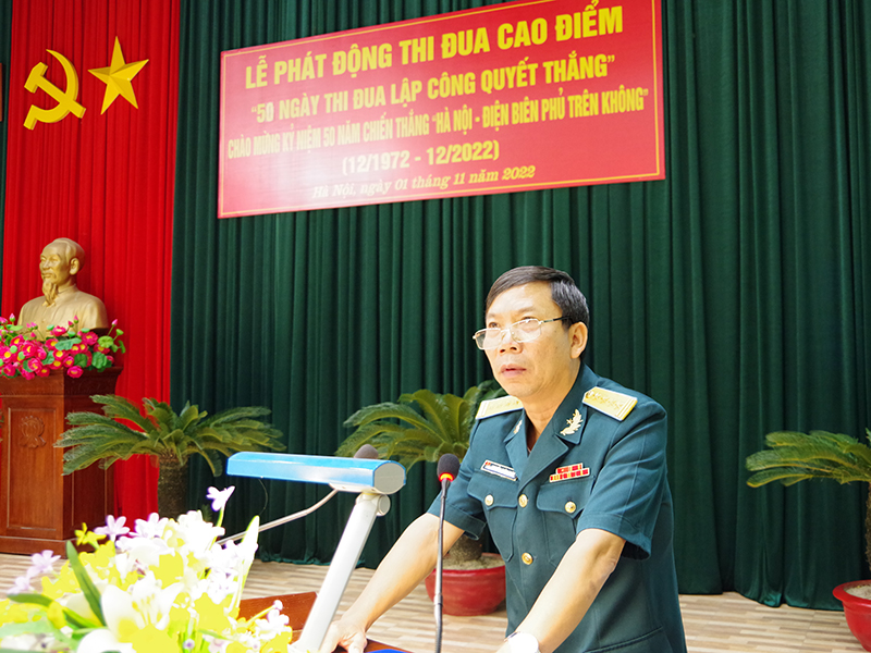 Trường Cao đẳng Kỹ thuật PK-KQ phát động Phong trào thi đua cao điểm kỷ niệm 50 năm Chiến thắng “Hà Nội - Điện Biên Phủ trên không”