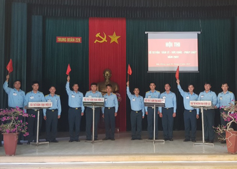 Trung đoàn 228 tổ chức Hội thi Tổ tư vấn “Tâm lý - Sức khỏe -Pháp luật”