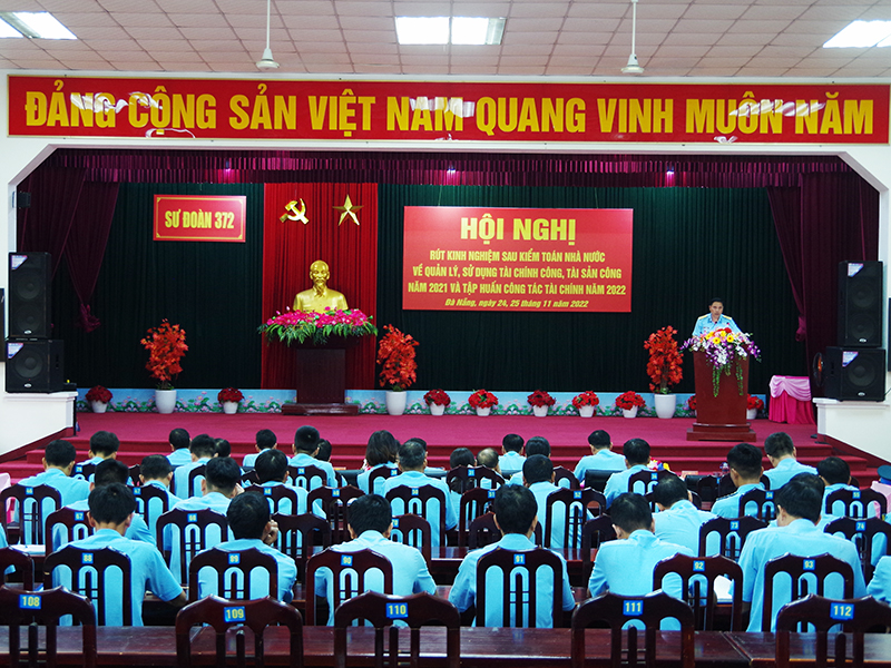 Sư đoàn 372 rút kinh nghiệm sau kiểm toán nhà nước về quản lý sử dụng tài chính, tài sản công năm 2021 và tập huấn công tác tài chính năm 2022