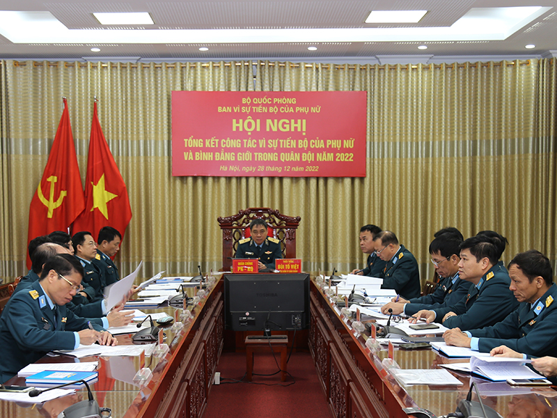 Hội nghị tổng kết công tác Vì sự tiến bộ của Phụ nữ và bình đẳng giới trong Quân đội năm 2022