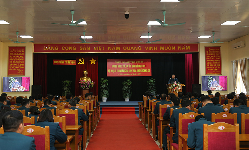 Cục Chính trị Quân chủng Phòng không - Không quân tổ chức Hội nghị nghiên cứu, học tập, quán triệt Nghị quyết Hội nghị lần thứ 6, BCH Trung ương Đảng khóa XIII