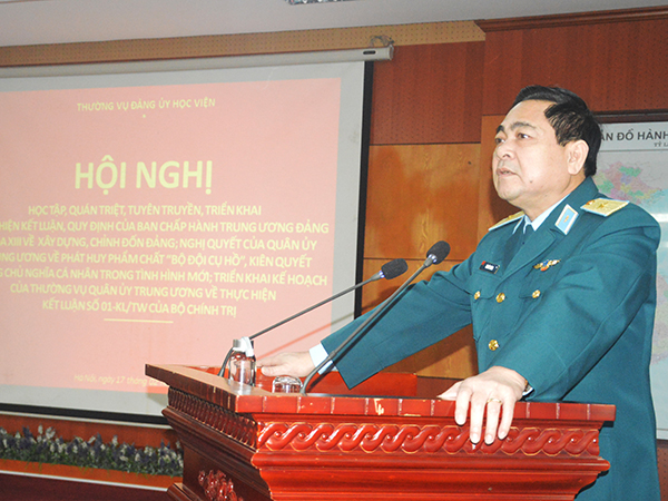Thường vụ Đảng ủy Học viện PK-KQ tổ chức học tập, triển khai thực hiện kết luận, quy định của BCH Trung ương Đảng khóa XIII