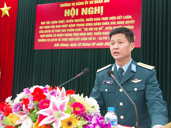 Đảng ủy Sư đoàn 375 tổ chức học tập, quán triệt và triển khai thực hiện kết luận, quy định, nghị quyết của BCH Trung ương Đảng khóa XIII và Quân ủy Trung ương