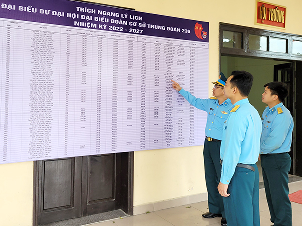Sẵn sàng cho Đại hội đại biểu Đoàn cơ sở Trung đoàn 236