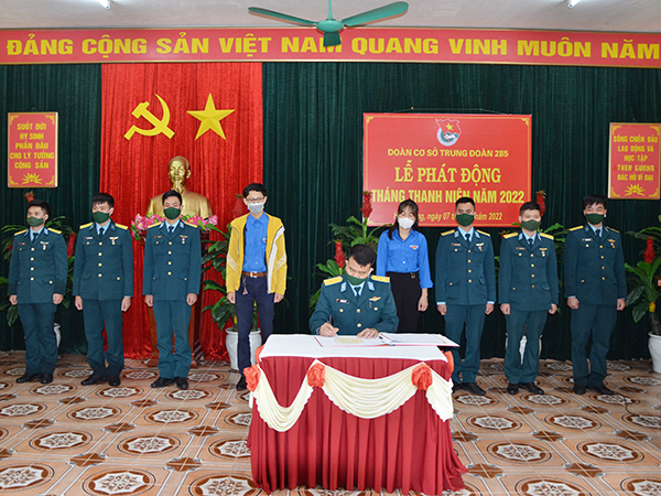 Tuổi trẻ Trung đoàn 285 tổ chức nhiều hoạt động trong Tháng Thanh niên năm 2022