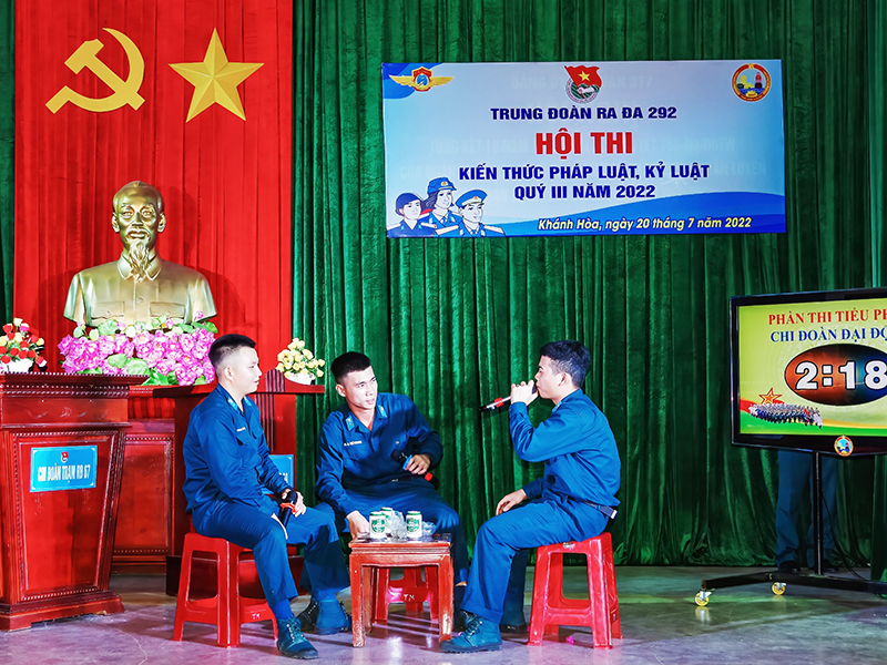 Trung đoàn 292 tổ chức Hội thi kiến thức pháp luật, kỷ luật Quý III năm 2022