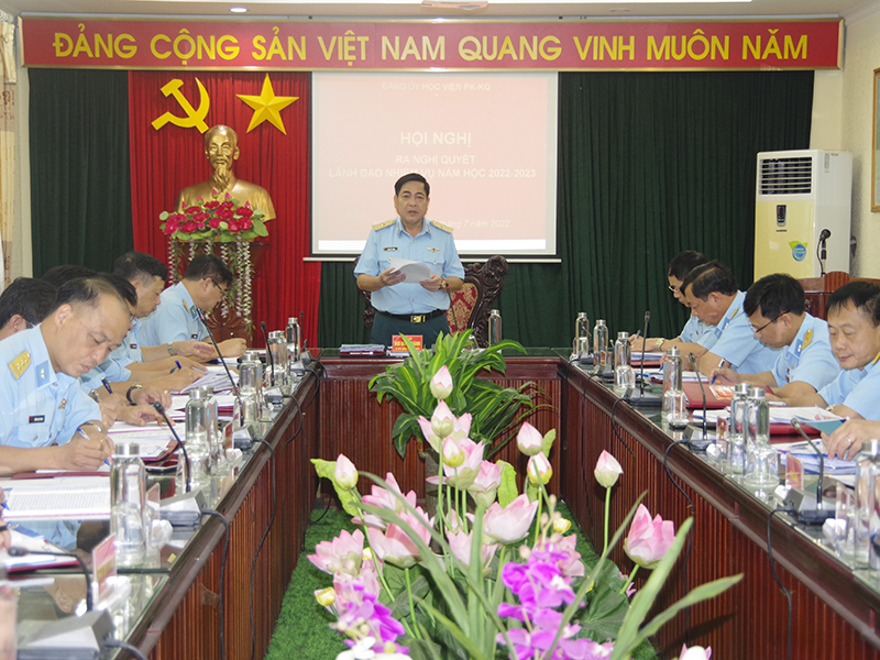 Đảng ủy Học viện Phòng không-Không quân ra Nghị quyết lãnh đạo nhiệm vụ năm học 2022-2023