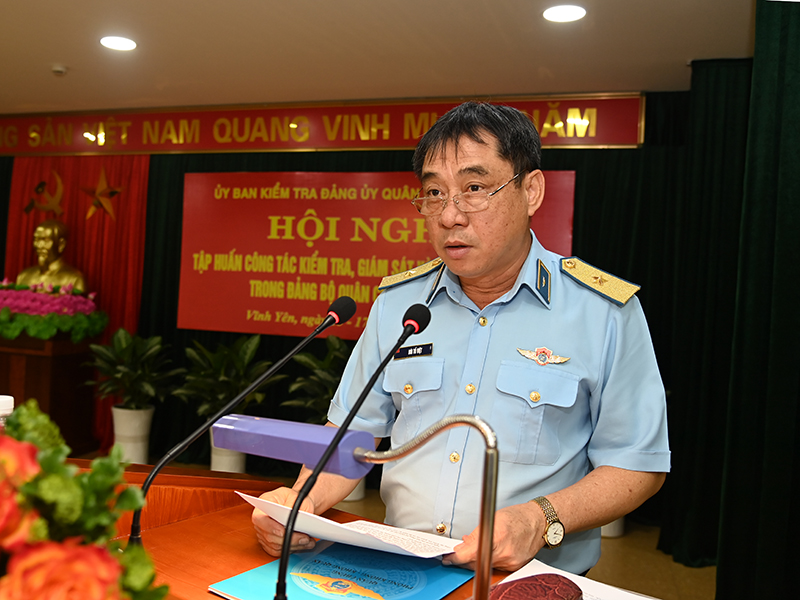 Tập huấn công tác kiểm tra, giám sát và kỷ luật của Đảng trong Đảng bộ Quân chủng PK-KQ năm 2022