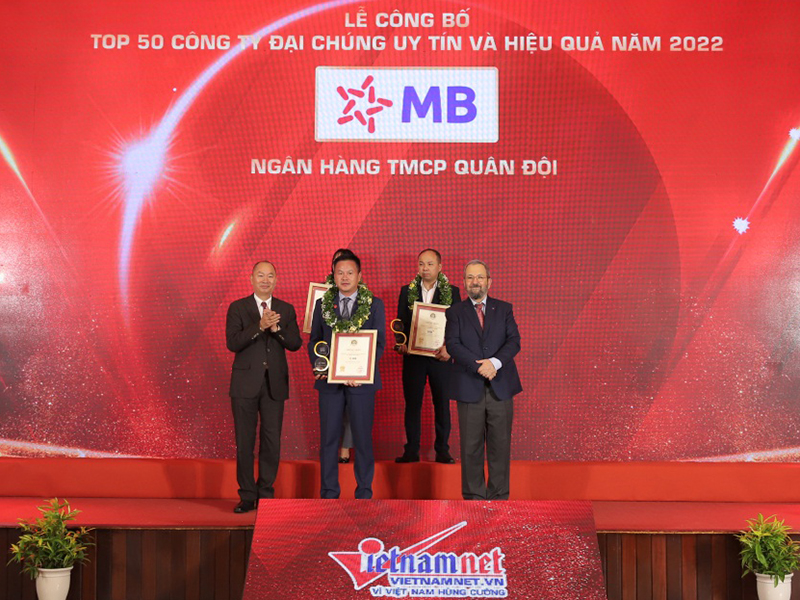 MB vào Top 4 ngân hàng thương mại uy tín Việt Nam 2022