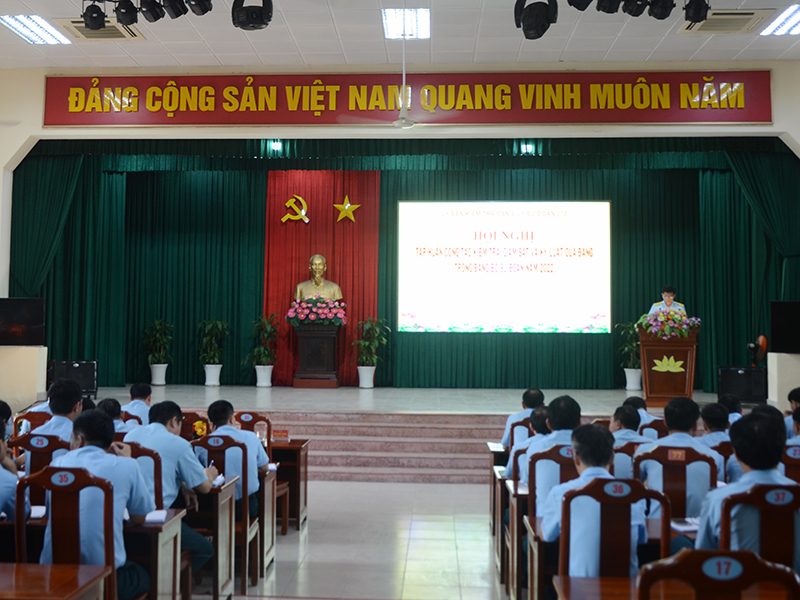 Ủy ban Kiểm tra Đảng ủy Sư đoàn 370 tập huấn công tác kiểm tra, giám sát và kỷ luật của Đảng năm 2022