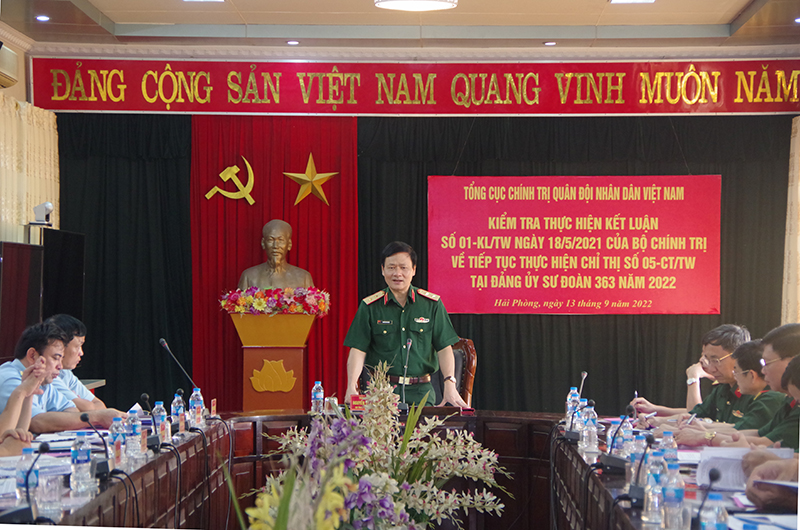 Tổng cục Chính trị kiểm tra tại Sư đoàn 363