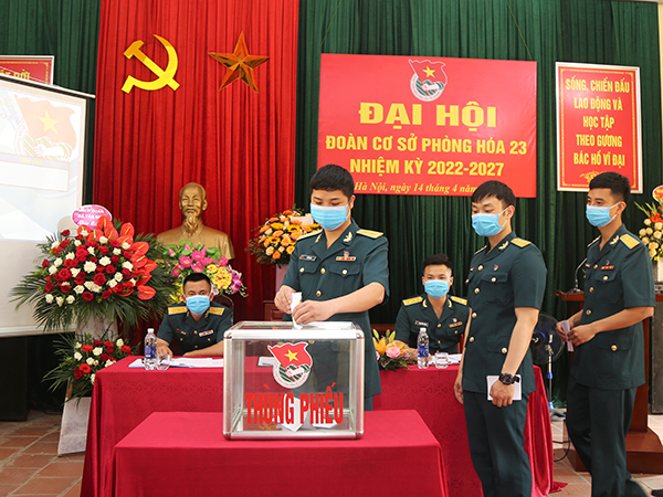 Đoàn cơ sở Tiểu đoàn Phòng hóa 23 tổ chức Đại hội nhiệm kỳ 2022-2027