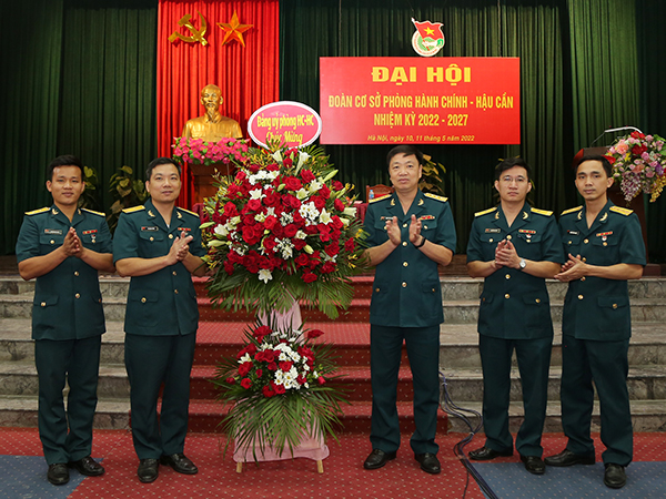 Đoàn cơ sở Phòng Hành chính - Hậu cần (Bộ Tham mưu Quân chủng PK-KQ) tổ chức Đại hội nhiệm kỳ 2022-2027