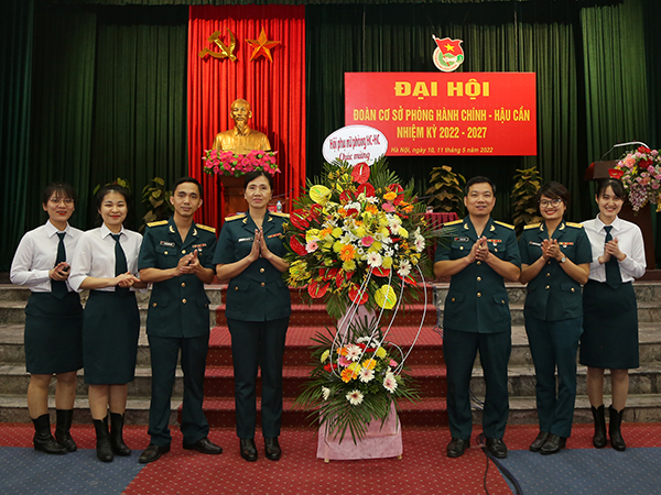 Đoàn cơ sở Phòng Hành chính - Hậu cần (Bộ Tham mưu Quân chủng PK-KQ) tổ chức Đại hội nhiệm kỳ 2022-2027