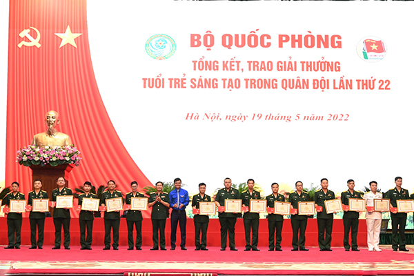 Bộ Quốc phòng tổng kết, trao Giải thưởng “Tuổi trẻ sáng tạo” trong Quân đội lần thứ 22