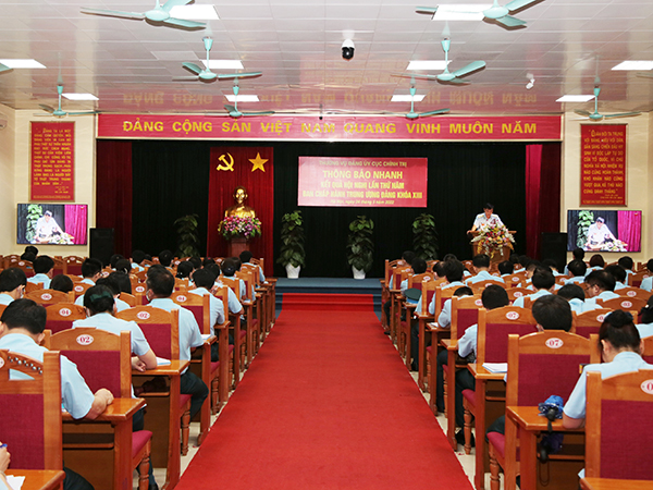 Thường vụ Đảng ủy Cục Chính trị thông báo nhanh kết quả Hội nghị Trung ương 5, khóa XIII