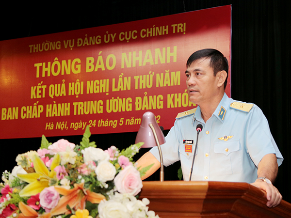 Thường vụ Đảng ủy Cục Chính trị thông báo nhanh kết quả Hội nghị Trung ương 5, khóa XIII