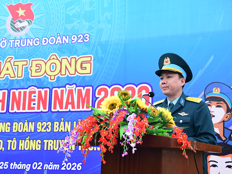 Trung đo&agrave;n 923, Sư đo&agrave;n 371, Quấn chủng PK-KQ tổ chức ph&aacute;t động Th&aacute;ng thanh ni&ecirc;n năm 2026