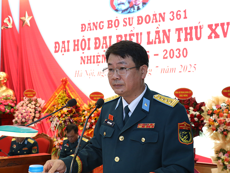 Đảng bộ Sư đoàn 361 tổ chức thành công Đại hội Đại biểu lần thứ XV, nhiệm kỳ 2025-2030