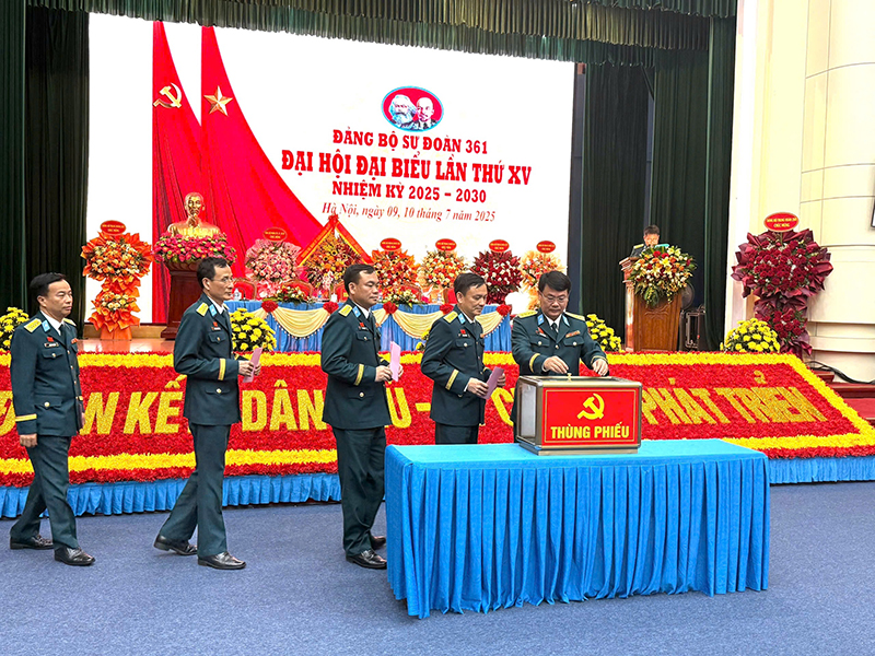 Đảng bộ Sư đoàn 361 tổ chức thành công Đại hội Đại biểu lần thứ XV, nhiệm kỳ 2025-2030
