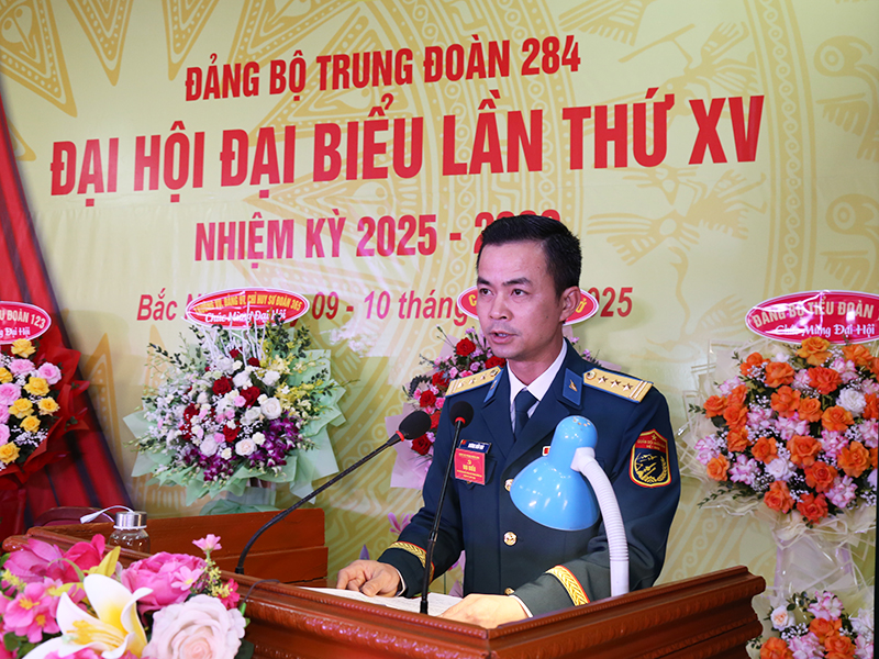 Đảng bộ Trung đoàn 284 tổ chức thành công Đại hội đại biểu nhiệm kỳ 2025-2030