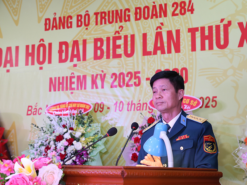 Đảng bộ Trung đoàn 284 tổ chức thành công Đại hội đại biểu nhiệm kỳ 2025-2030