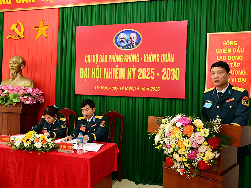 Chi bộ Báo Phòng không - Không quân tổ chức Đại hội nhiệm kỳ 2025-2030