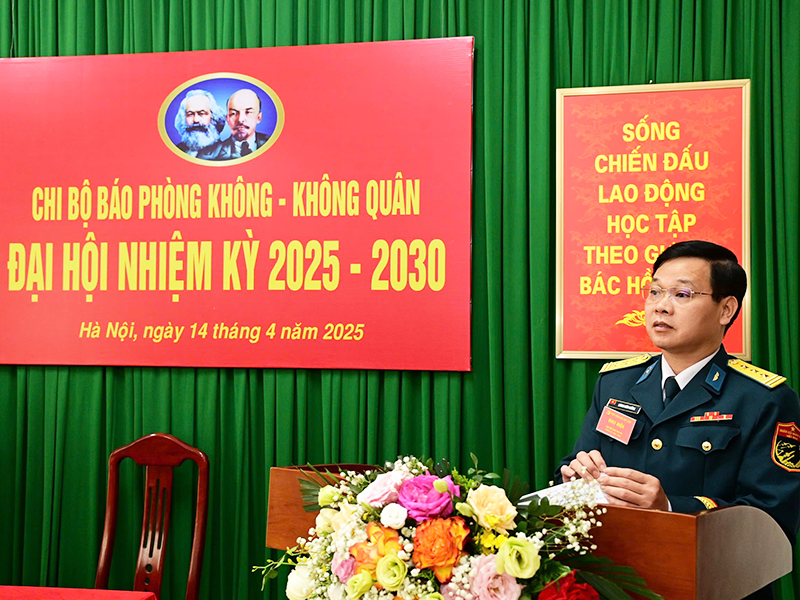 Chi bộ Báo Phòng không - Không quân tổ chức Đại hội nhiệm kỳ 2025-2030