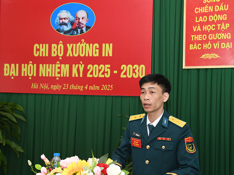 Chi bộ Xưởng in tổ chức Đại hội nhiệm kỳ 2025 - 2030