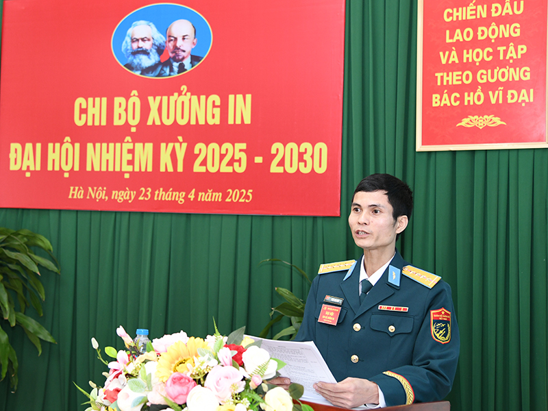Chi bộ Xưởng in tổ chức Đại hội nhiệm kỳ 2025 - 2030