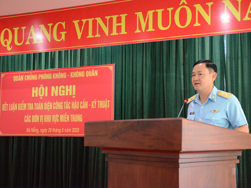 Quân chủng Phòng không - Không quân kiểm tra công tác hậu cần, kỹ thuật các đơn vị khu vực miền Trung