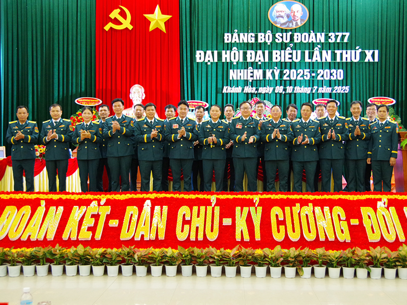 Đảng bộ Sư đoàn 377 tổ chức thành công Đại hội đại biểu lần thứ XI, nhiệm kỳ 2025 - 2030