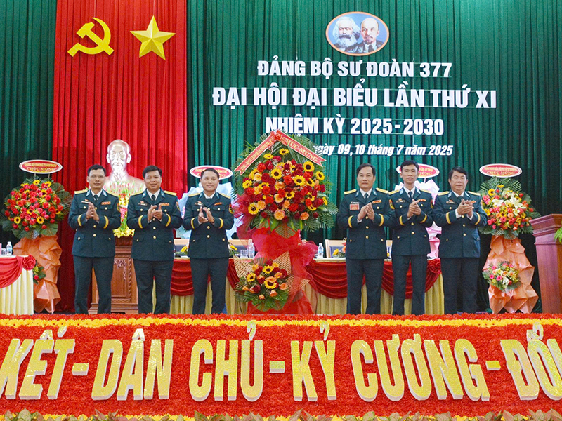 Đảng bộ Sư đoàn 377 tổ chức thành công Đại hội đại biểu lần thứ XI, nhiệm kỳ 2025 - 2030
