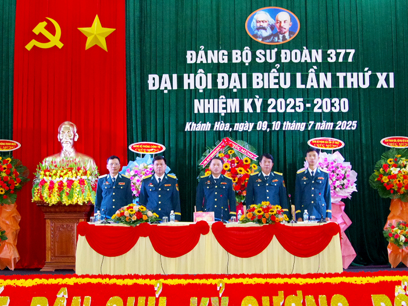 Đảng bộ Sư đoàn 377 tổ chức thành công Đại hội đại biểu lần thứ XI, nhiệm kỳ 2025 - 2030