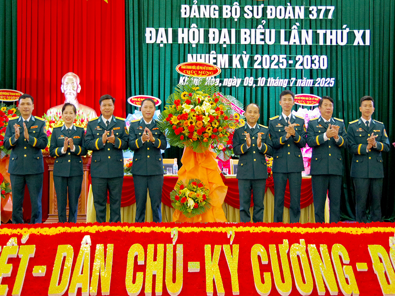 Đảng bộ Sư đoàn 377 tổ chức thành công Đại hội đại biểu lần thứ XI, nhiệm kỳ 2025 - 2030