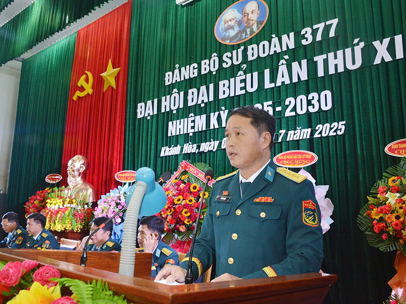 Đảng bộ Sư đoàn 377 tổ chức thành công Đại hội đại biểu lần thứ XI, nhiệm kỳ 2025 - 2030